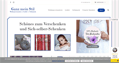 Desktop Screenshot of ganzmeinstil.com